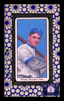 Picture, Helmar Brewing, T206-Helmar Card # 5, Zack WHEAT (HOF), Bat Over Shoulder, Brooklyn Dodgers